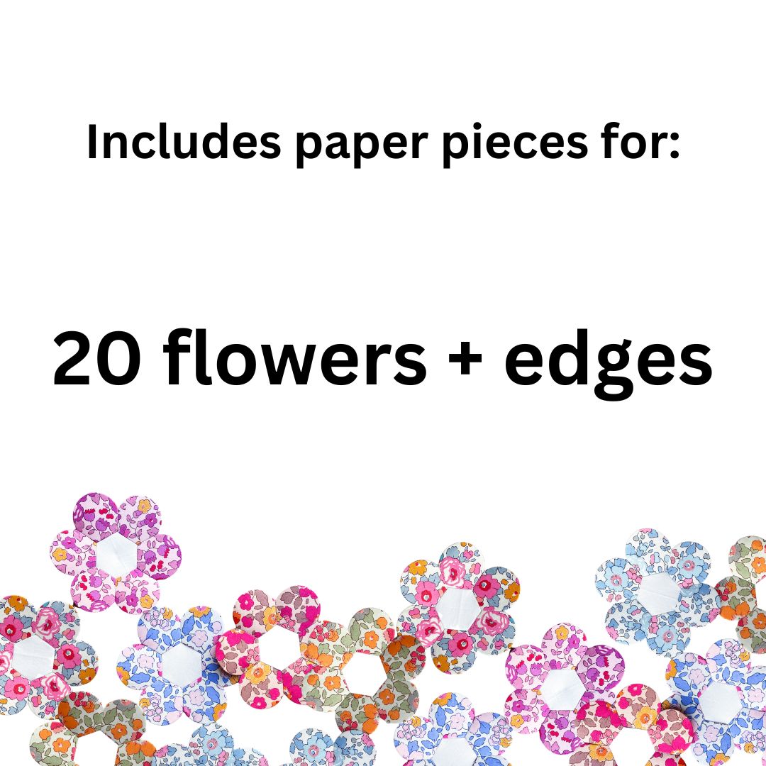 1/2" Dilly Flower Hexagon Complete Bundle with papers and acrylic templates