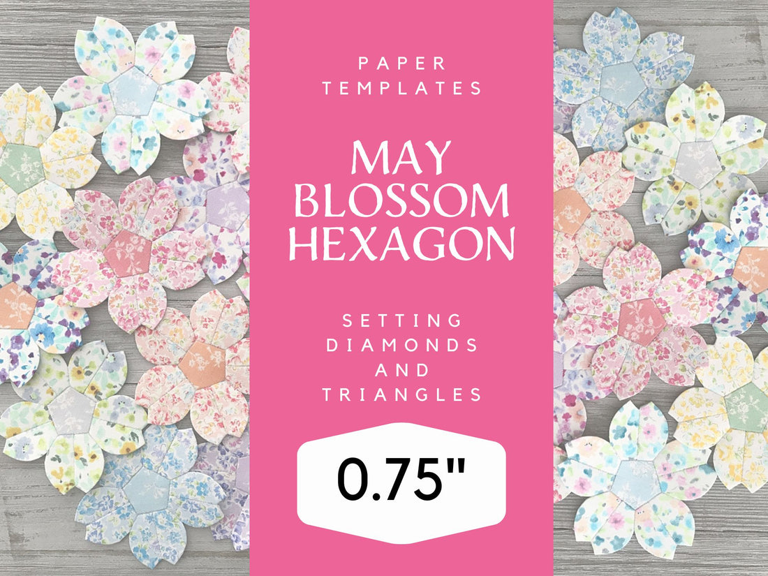 0.75" May Blossom Hexagon Setting Diamonds and Triangles