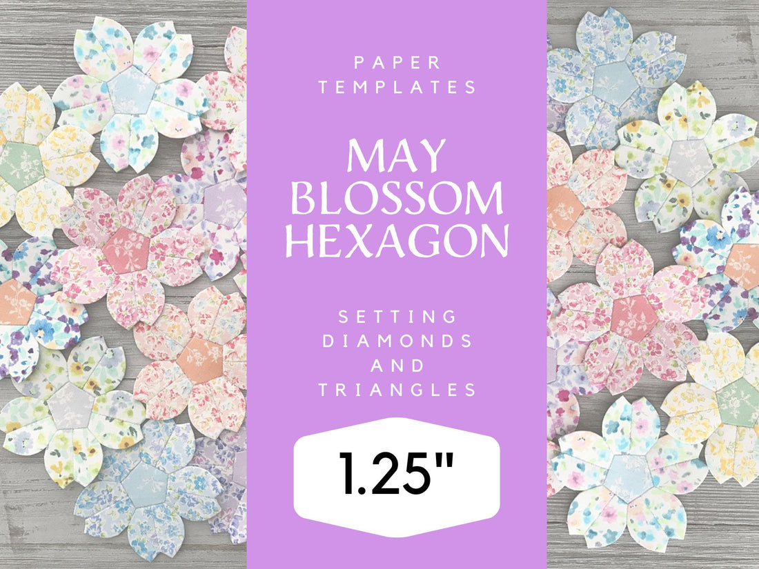 1.25" May Blossom Hexagon Setting Diamonds and Triangles
