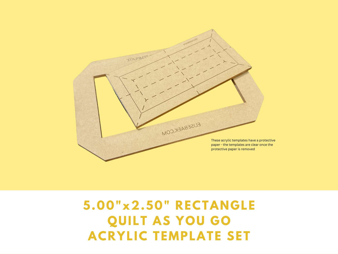 5" x 2.5" Rectangle  Quilt As You Go Template Set