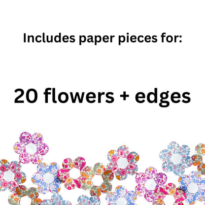 1/2" Dilly Flower Hexagon Complete Bundle with papers and acrylic templates