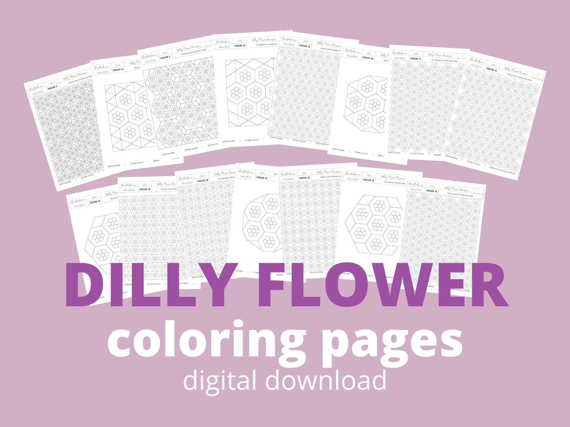 Dilly Flower Coloring Pages PDF