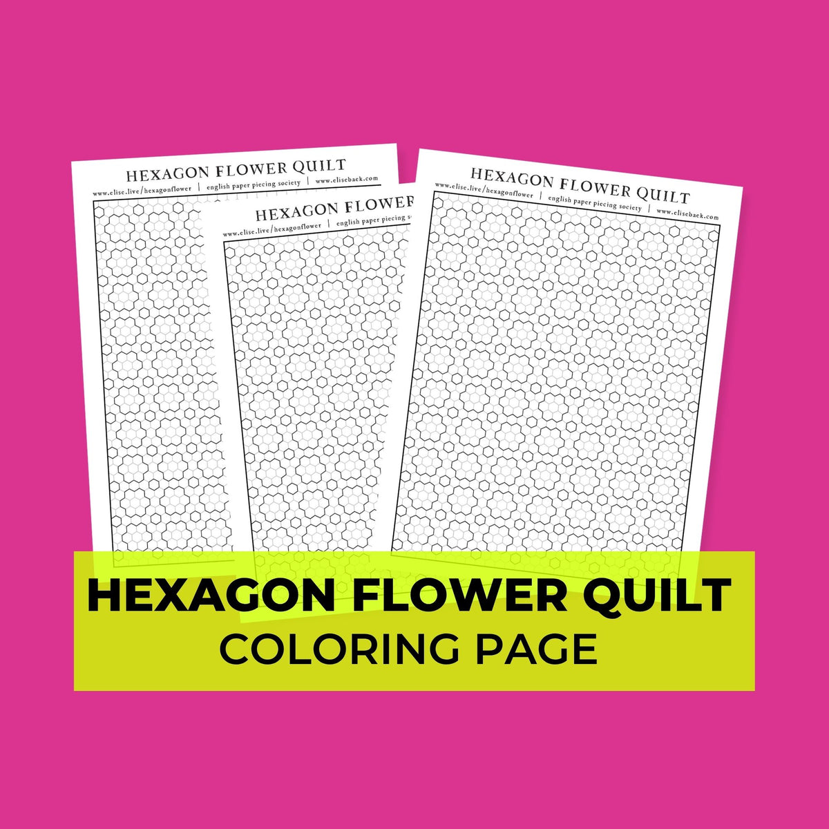 [FREE] Hexagon Flower Coloring Page PDF