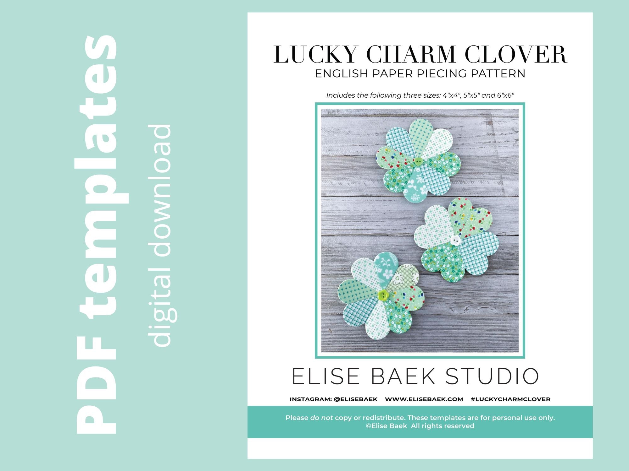 Lucky Charm Clover EPP Pattern