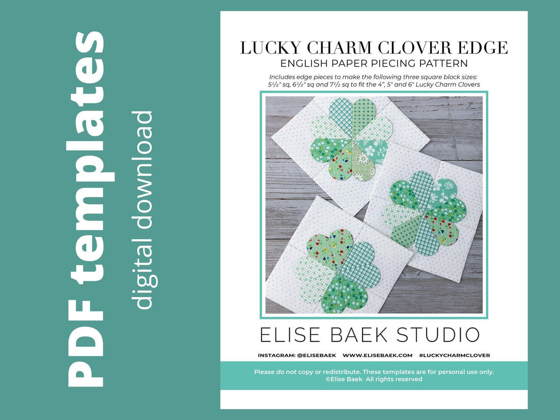 Lucky Charm Clover Edge EPP Pattern