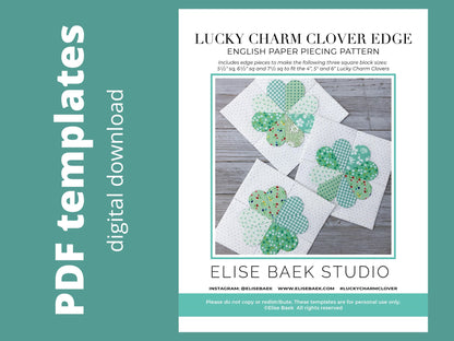 Lucky Charm Clover Edge EPP Pattern