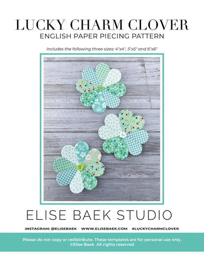 Lucky Charm Clover EPP Pattern
