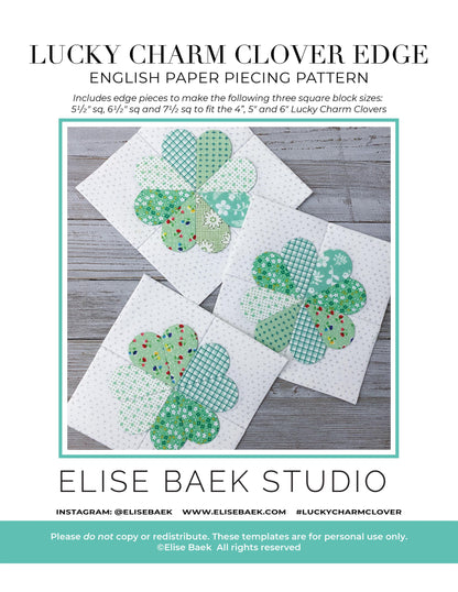 Lucky Charm Clover Edge EPP Pattern