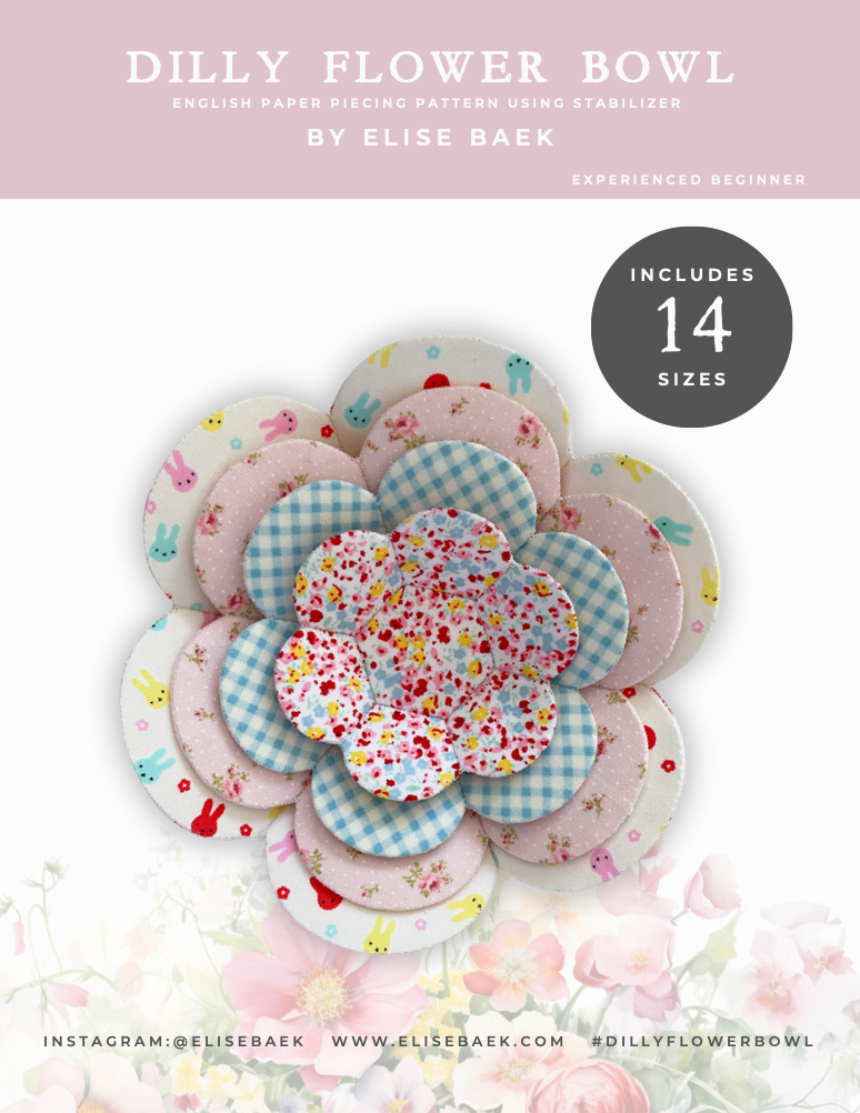 Dilly Flower BOWL PDF Pattern + Templates