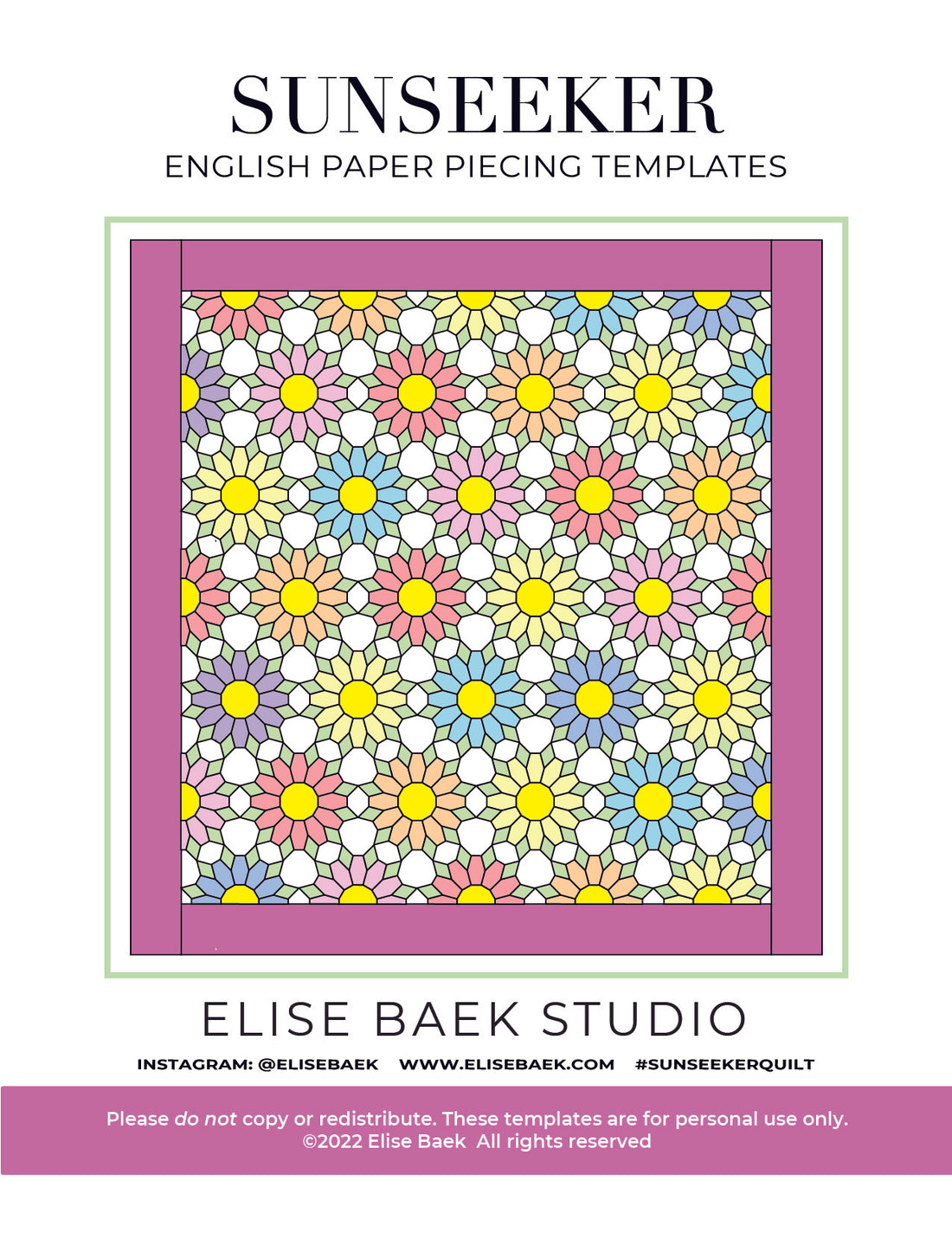 Sunseeker Quilt EPP Templates