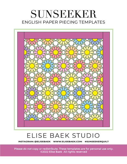 Sunseeker Quilt EPP Templates – Elise Baek Shop